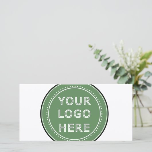 Carte Code QR noir élégant et élégant (Debout devant)