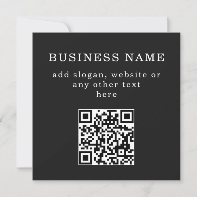 Carte Code QR promotionnel d'entreprise  (Devant)