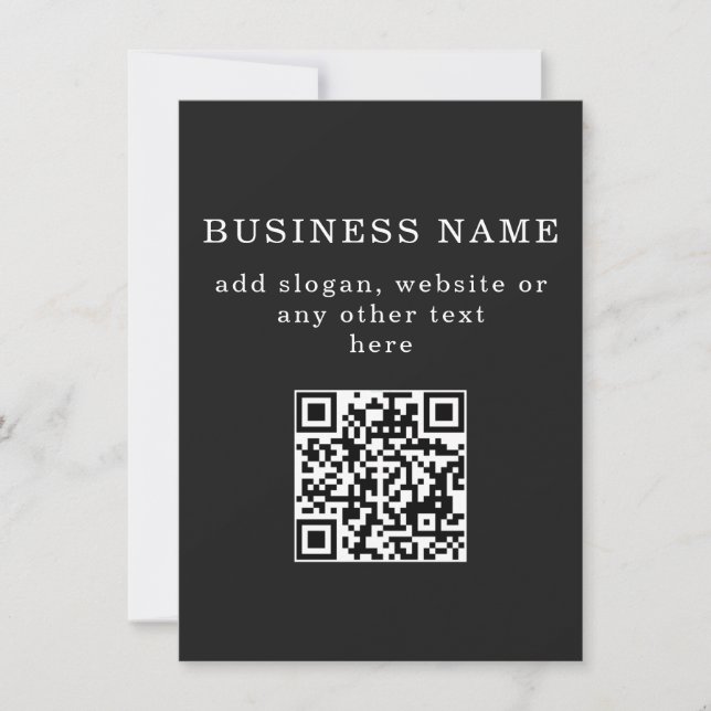 Carte Code QR promotionnel d'entreprise  (Devant)