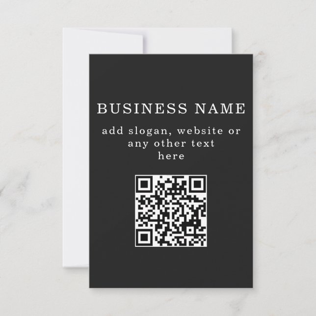 Carte Code QR promotionnel d'entreprise  (Devant)