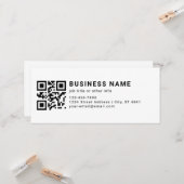 Carte Code QR promotionnel d'entreprise (Devant/Arrière en situation)