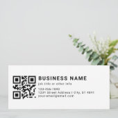 Carte Code QR promotionnel d'entreprise (Debout devant)