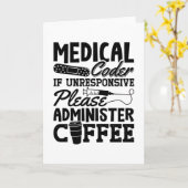 Carte Coder Médicale Café Assistant ICD Coding Cadeau (Fleur jaune)