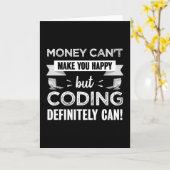 Carte Coder vous rend heureux codeur cadeau (Fleur jaune)