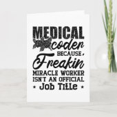 Carte Codeur Médicale parce que Freakin ICD Coding Assis (Devant)