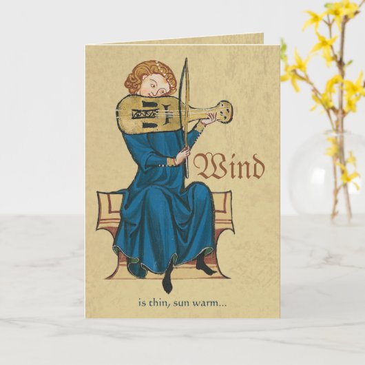 Carte Codex Manesse Reinmar le Fiddler CC0716 Anniversai (Fleur jaune)