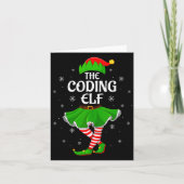 Carte Coding Elf Noël Famille Filles Femmes Elf Squad (Devant)