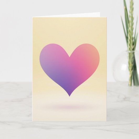 Carte cœur à dégradé simple (Devant)