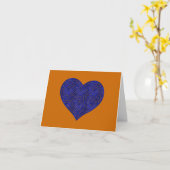 CARTE COEUR A-MAZE-ING (BLEU) (Fleur jaune)