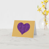 CARTE COEUR A-MAZE-ING (PURPLE) (Fleur jaune)