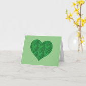 CARTE COEUR A-MAZE-ING (VERT) (Fleur jaune)