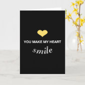 Carte Cœur Amour Romantique Cadeau Drôle de Saint Valent (Fleur jaune)