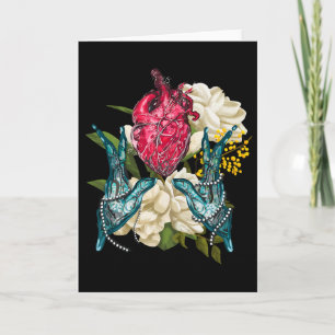 Carte Cœur Anatomique Et Fleurs Docteur Valentin