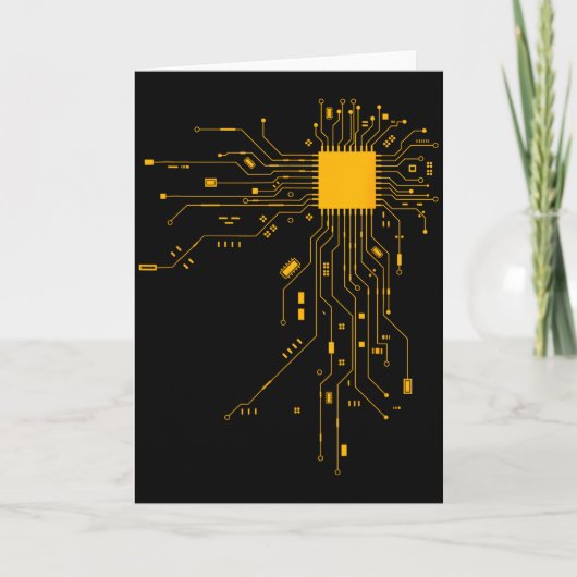 Carte Cœur Anatomique Processeur Cpu Informatique Pr (Devant)