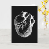 Carte Coeur anatomiquement correct (Fleur jaune)