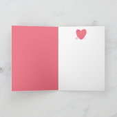 Carte Cœur aquarelle rose (Intérieur)