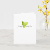 Carte Cœur aquarelle vert Joyeuse St Patrick Fun (Fleur jaune)