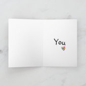 Carte Coeur arc-en-ciel gay lesbien "Amour" (Intérieur)