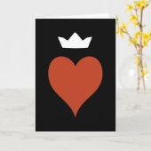 Carte Coeur avec la couronne (Fleur jaune)