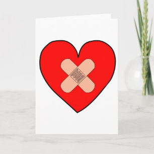 Carte Cœur avec pansements