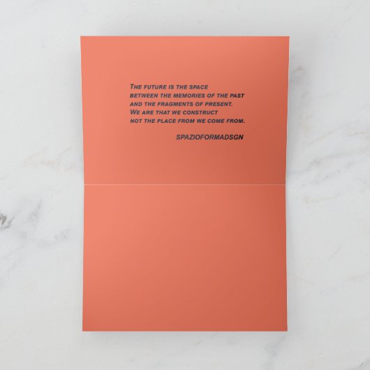 Carte "Coeur blanc en noir du soleil" & Futur (Intérieur)