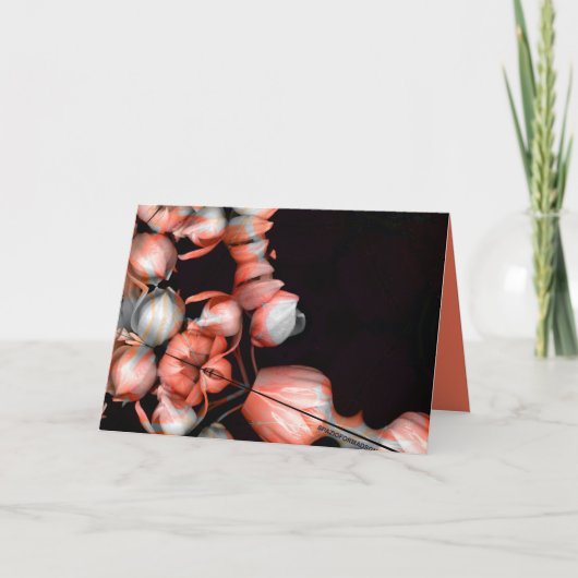 Carte "Coeur blanc en noir du soleil" & Voyage (Devant)