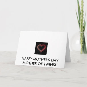 Carte coeur, BONNE MÈRE DE LA MÈRE DES JUMEAUX !
