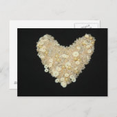 Carte Coeur Crème (Devant / Derrière)