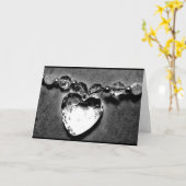 Carte Coeur cristal (Fleur jaune)