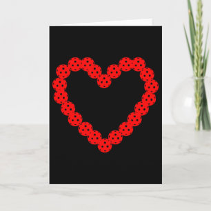 Carte Cœur d'amour de pickleball pour cadeaux de la Sain