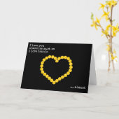 Carte Cœur d'amour de tennis impertinent - Saint-Valenti (Fleur jaune)