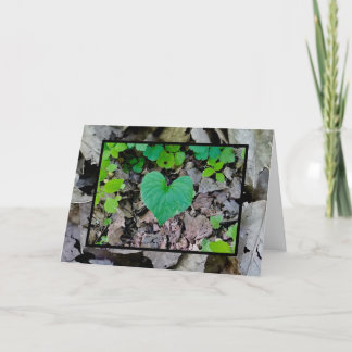 Carte Coeur d'amour feuille (vide à l'intérieur)