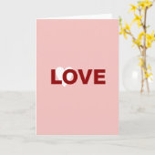 Carte cœur d'amour rose (Fleur jaune)