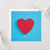 Carte Coeur d'amour rouge (Devant/Arrière en situation)