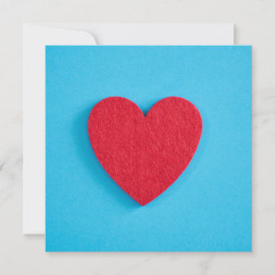Carte Coeur d'amour rouge