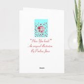 Carte coeur d'amour rouge avec arc blanc romantique (Dos)