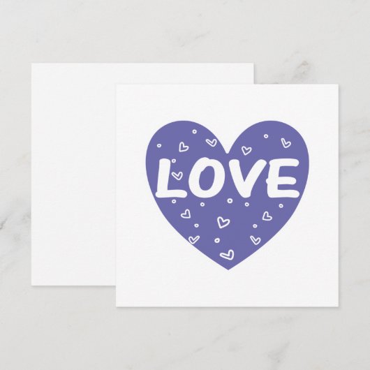 Carte Cœur d'amour Veri Peri (Devant / Derrière)