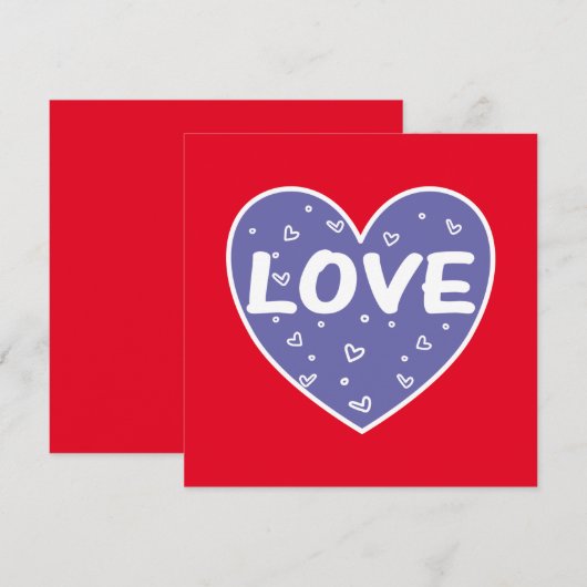 Carte Cœur d'amour Veri Peri (Devant / Derrière)