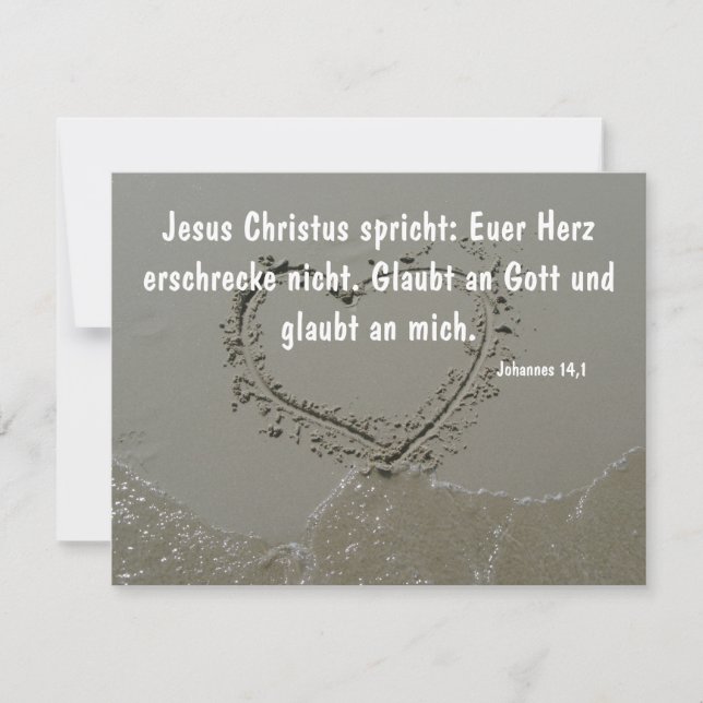 Carte Coeur dans le sable (Devant)