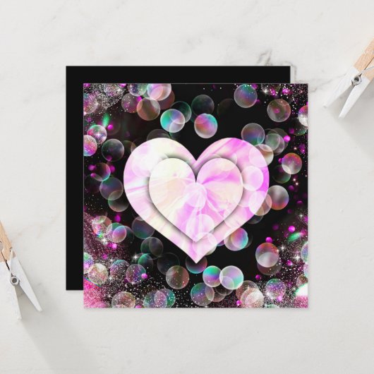 Carte Coeur dansant (Devant/Arrière en situation)