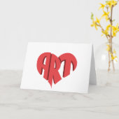 Carte Coeur d'art (Fleur jaune)