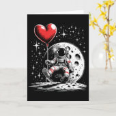Carte Cœur d'astronaute spatial Bylloon Saint-Valentin (Fleur jaune)