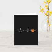 Carte Cœur de basketball 1 (Fleur jaune)