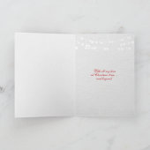 Carte Coeur de bonbons de Noël en fourrure (Intérieur)