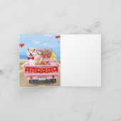 Carte Cœur de camion de la Saint-Valentin pour chien Aki (Intérieur)