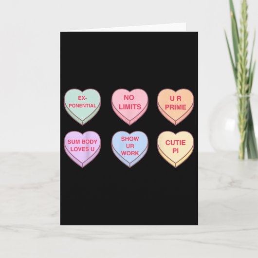 Carte Cœur de conversation de professeur de mathématique (Devant)