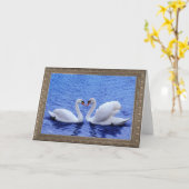 Carte coeur de cygne (Fleur jaune)