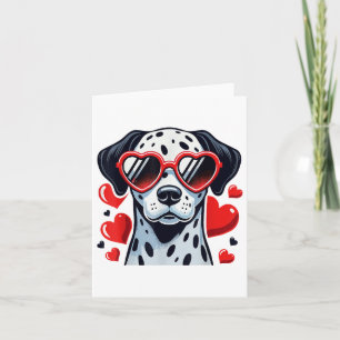 Carte Cœur de dalmatien Gles Saint-Valentin Chien Amour