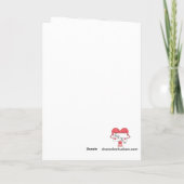 Carte Coeur de danse blanc (Dos)