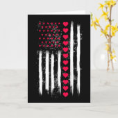 Carte Coeur de drapeau américain de la Saint-Valentin vi (Fleur jaune)